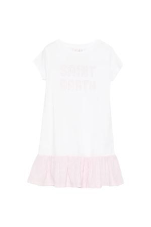 abito in cotone bianco e rosa SAINT BARTH KIDS | ABY000203585L